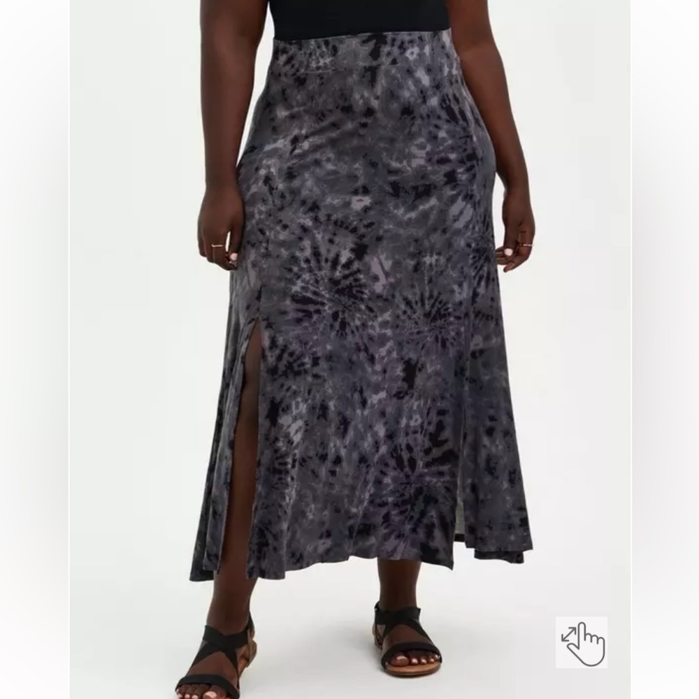 Torrid 00x 10 M/L Maxi Jersey Side Slit Tie Dye Skirt
